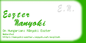 eszter manyoki business card